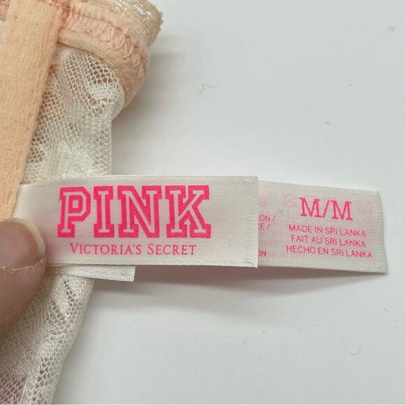 PINK Victoria’s Secret Lace Trim Sequined Bandeau Bra - Picture 9 of 9